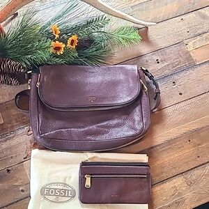 Fossil crossbody bag and matching wallet